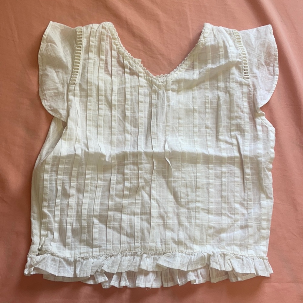 White ruffle TOP